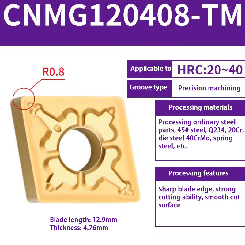 116-CNMG120404 turning blade 120408 steel stainless steel aluminum diamond outer circle alloy blade Shandong Denso Pricision Tools Co.,Ltd.